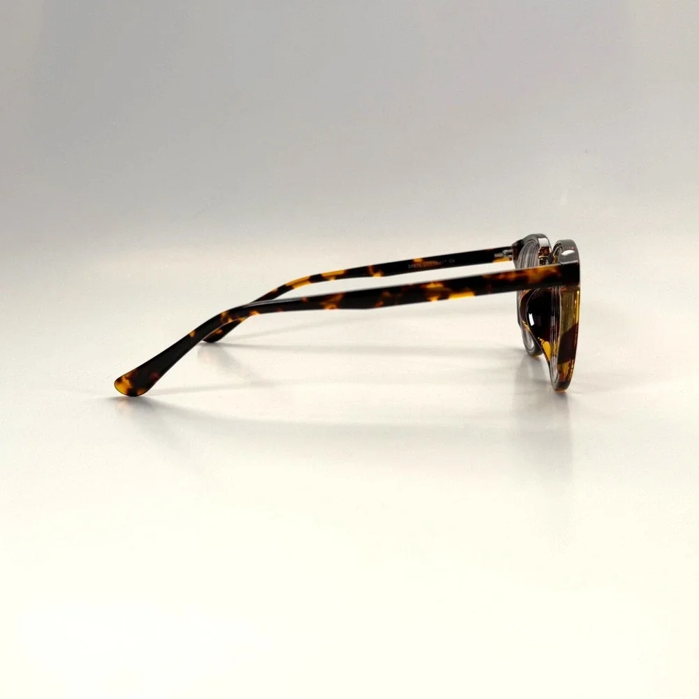 Firmoo‎ S6870 C4 Eyeglasses Frame Only 51-19-147 Tortoise Shell Brown Round